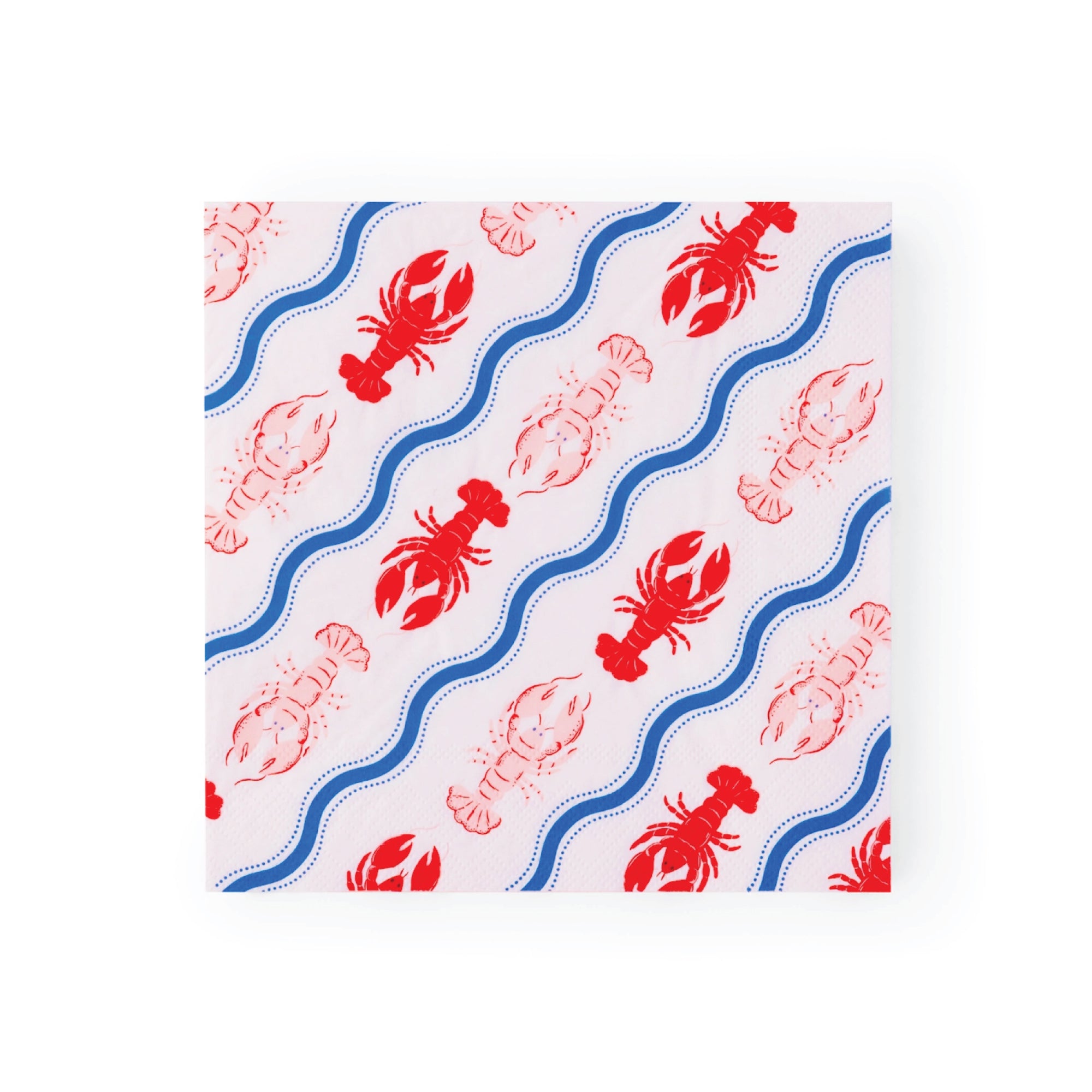 Lobster lunch napkins with red lobster print