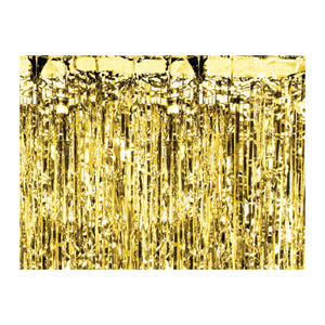 Metallic Gold Fringe Curtain | The Party Darling