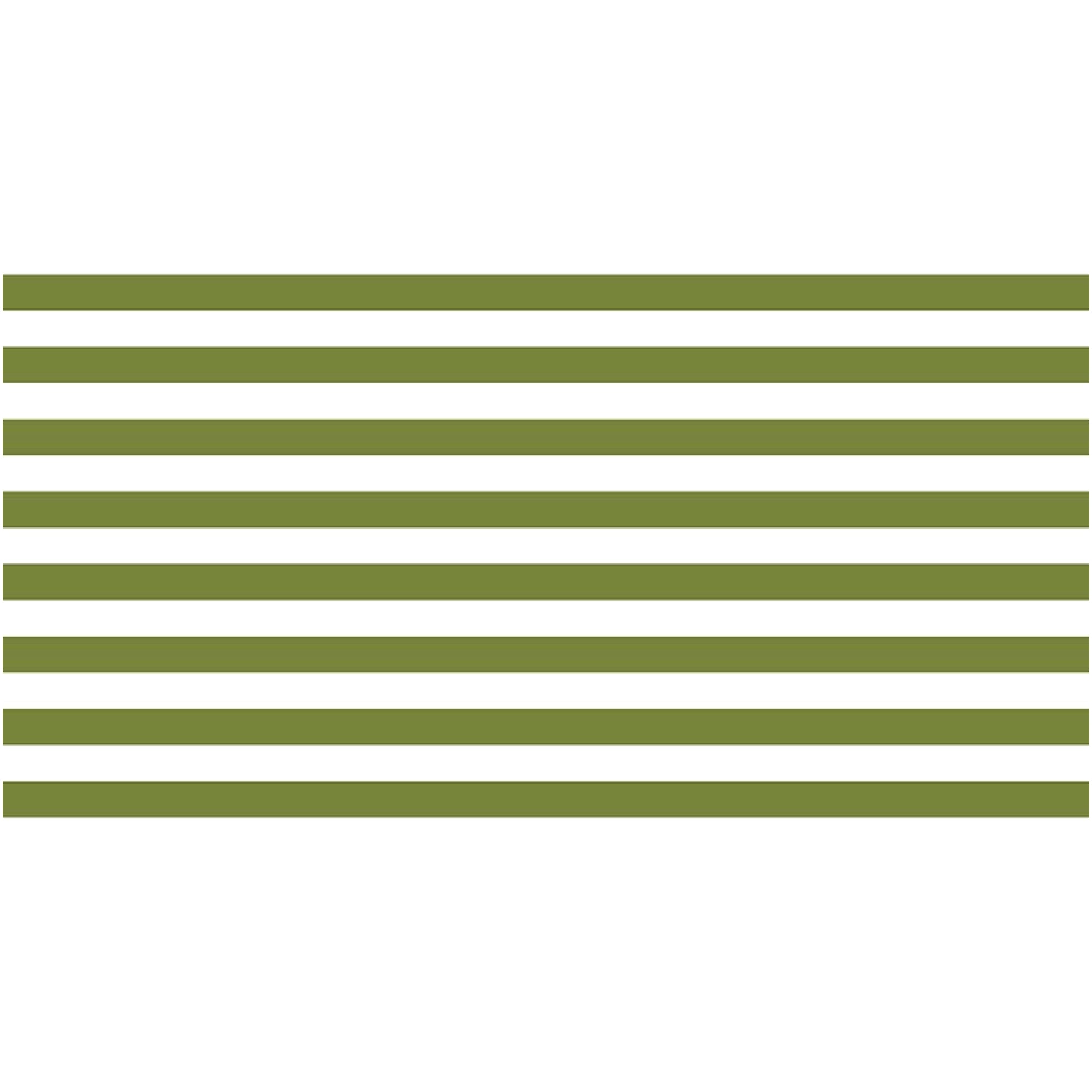 Olive green and white striped table runner