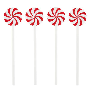 Peppermint Acrylic Drink Stirrers 4ct | The Party Darling