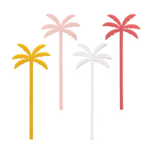 Palm Tree Acrylic Stir Sticks 4ct | The Party Darling