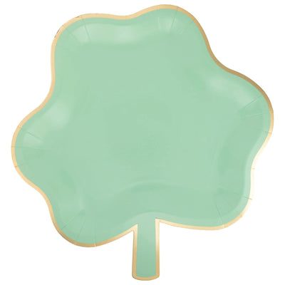 Pastel Green Shamrock Lunch Plates 8ct