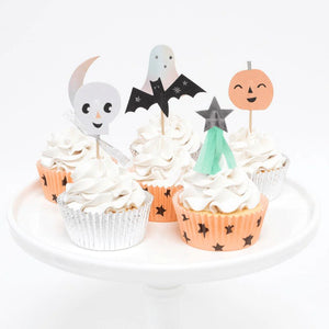 Pastel Halloween Cupcake Decorating Kit 24ct Displayed