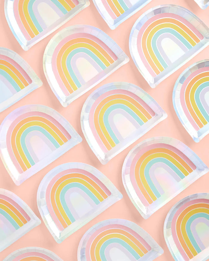 Pastel Rainbow Lunch Plates 25ct | The Party Darling