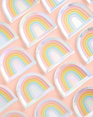 Pastel Rainbow Lunch Plates | The Party Darling