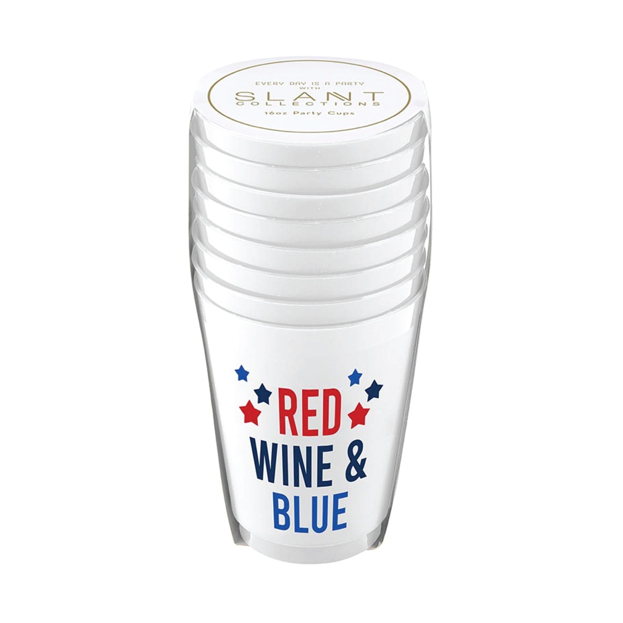 Red, Wine, & Blue Frosted Plastic Cup 8ct | The Party Darling