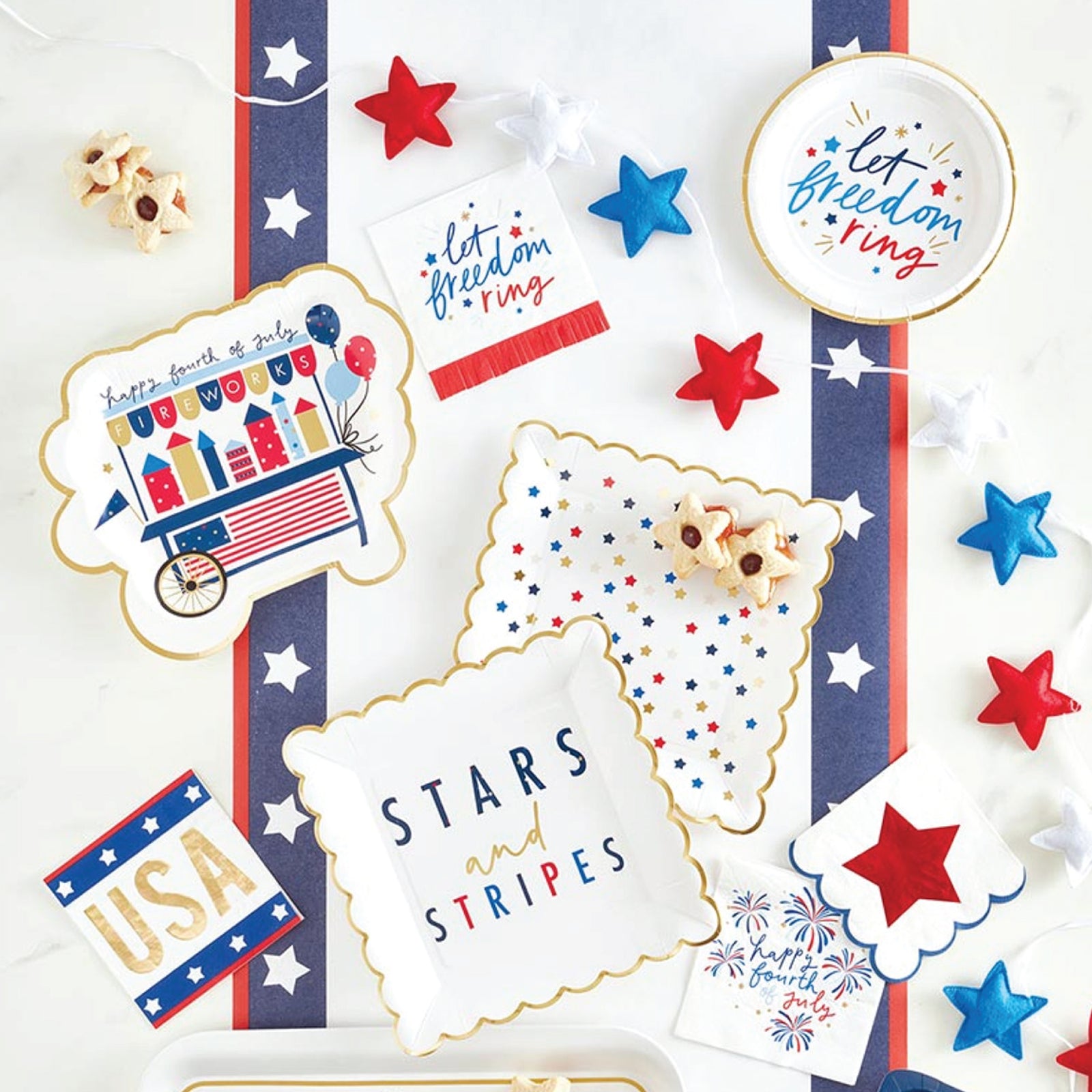 Let Freedom Ring Dessert Plates 8ct  | The Party Darling