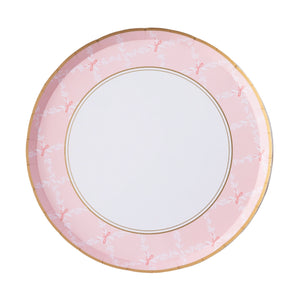 Petal Pink Bow Trellis Dessert Plates for parties