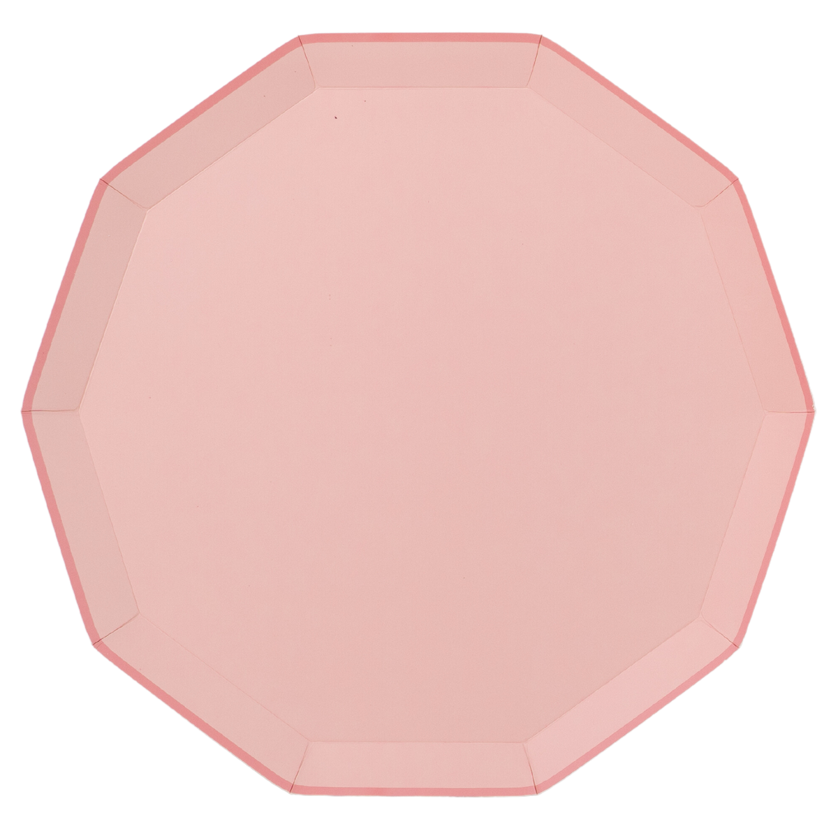 Petal Pink Decagonal Dinner Plates 8ct | The Party Darling