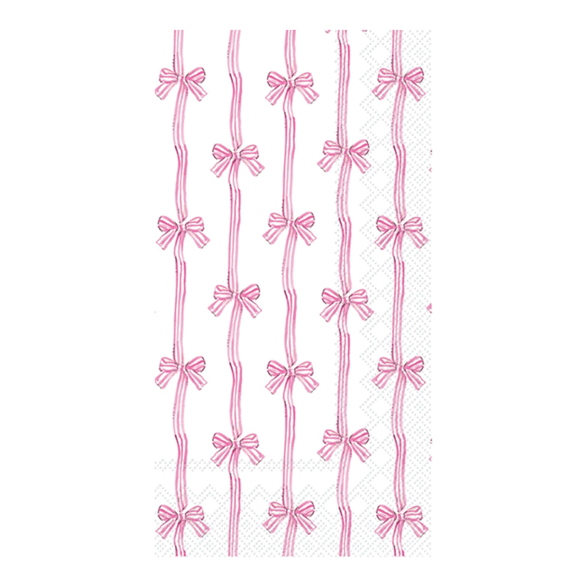 Pink Bow Stripes Paper Guest Towels 16ct | The Party Darling