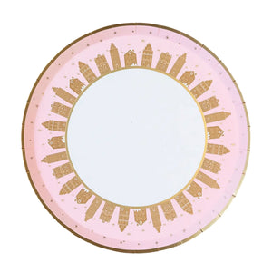 Pink Gingerbread House Dessert Plates 8ct | The Party Darling
