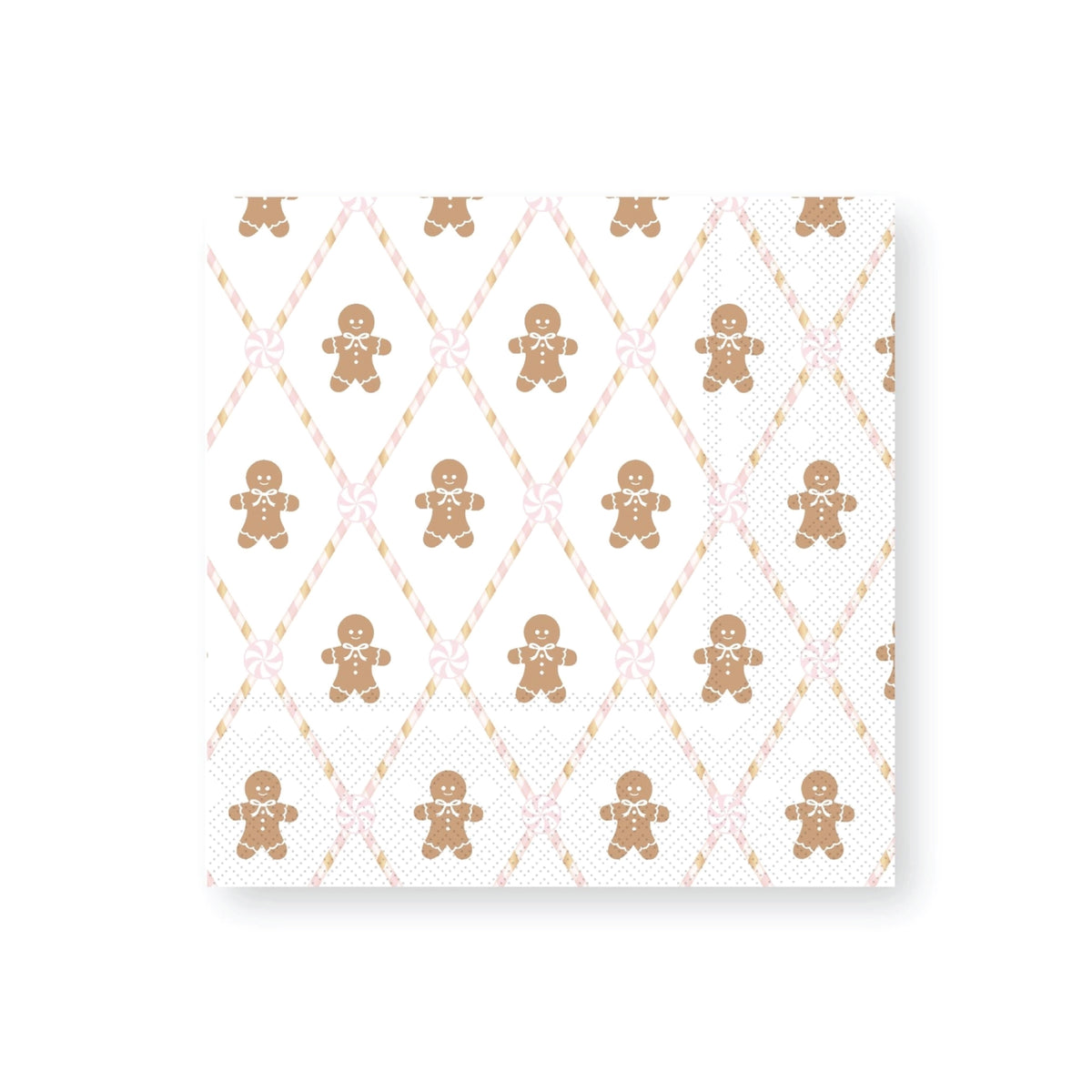 Pink Gingerbread Man Lunch Napkins 20ct | The Party Darling