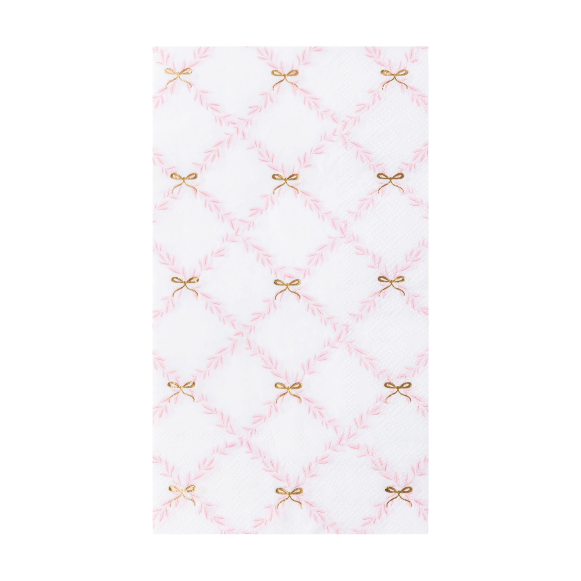Petal Pink Bow Trellis Guest Towels for parties and showers