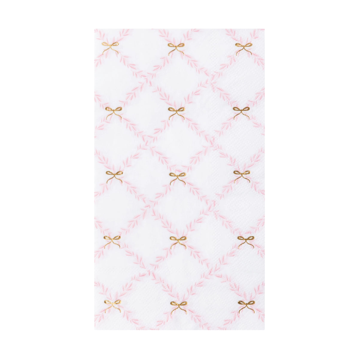 Petal Pink Bow Trellis Guest Towels for parties and showers