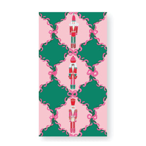 Pink & Green Lattice Nutcracker Paper Guest Towels 20ct | The Party Darling
