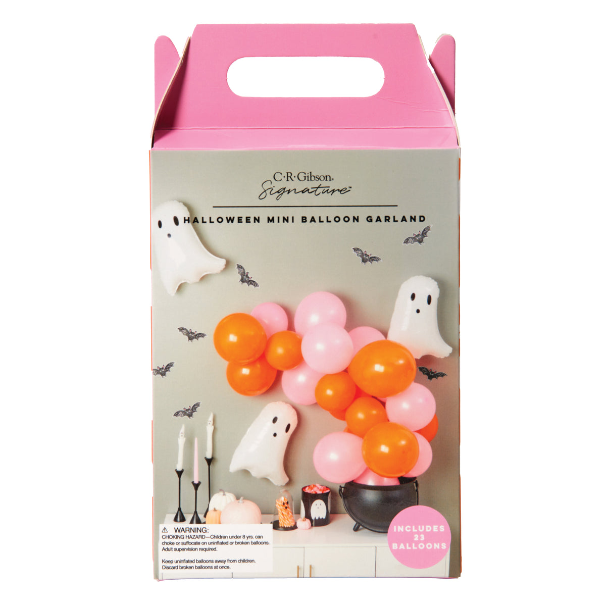 Pink &amp; Orange Halloween Mini Balloon Garland Kit | The Party Darling