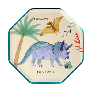 Dinosaur Kingdom Dessert Plates 8ct Triceratops
