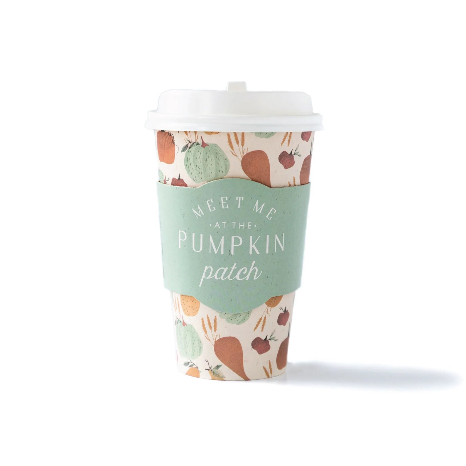Pumpkin Patch Disposable Coffee Cups w/ Sleeves 8ct | The Party Darling