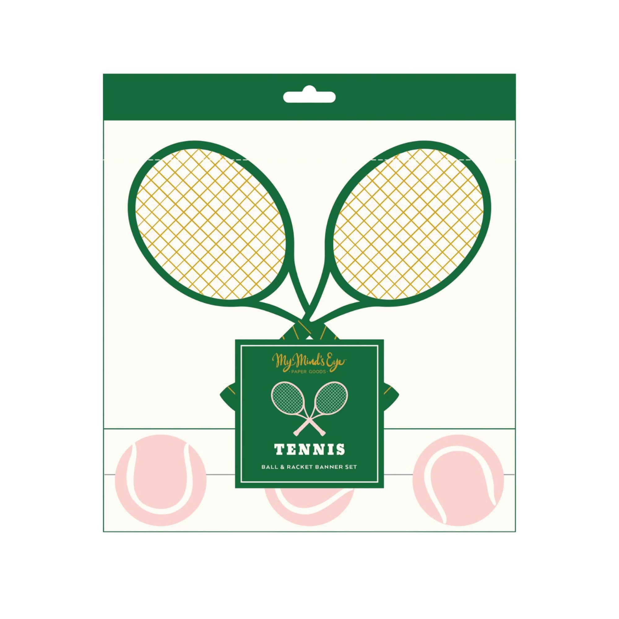 Tennis Ball and Racket Banner Set 2ct | The Party Darling