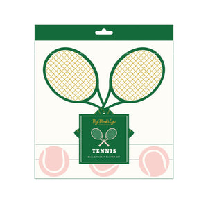 Tennis Ball and Racket Banner Set 2ct | The Party Darling