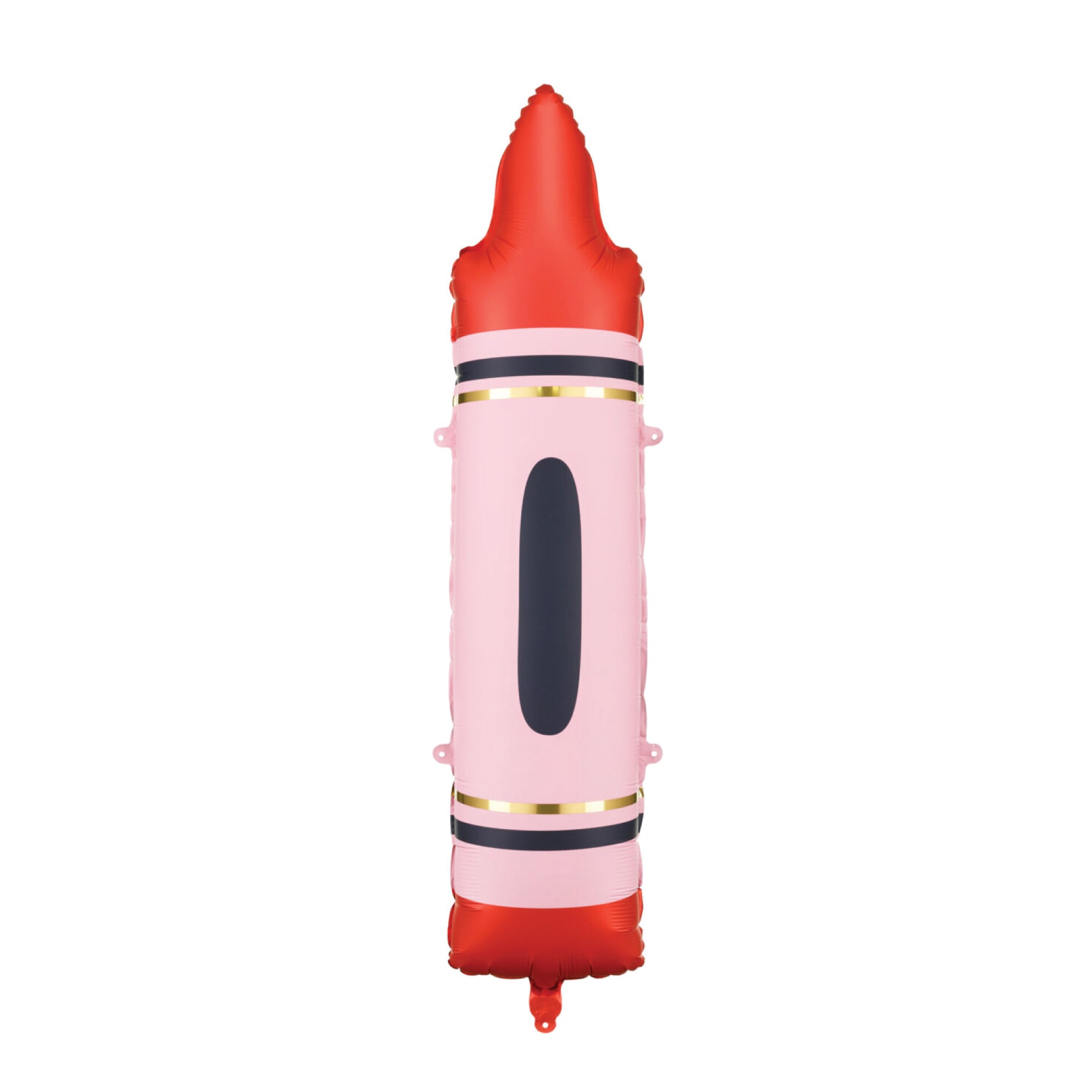Red crayon shaped foil balloon for school party decor