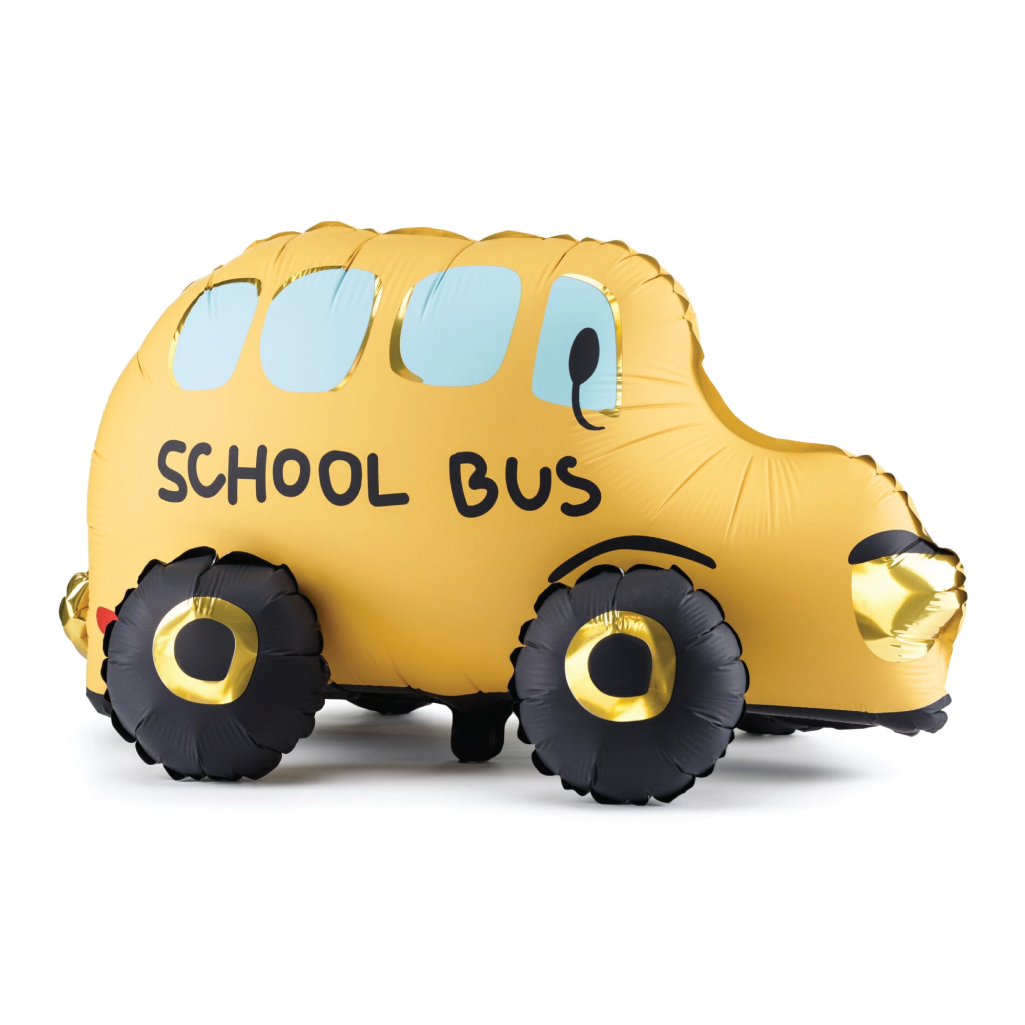 Standing school bus foil balloon for back to school party
