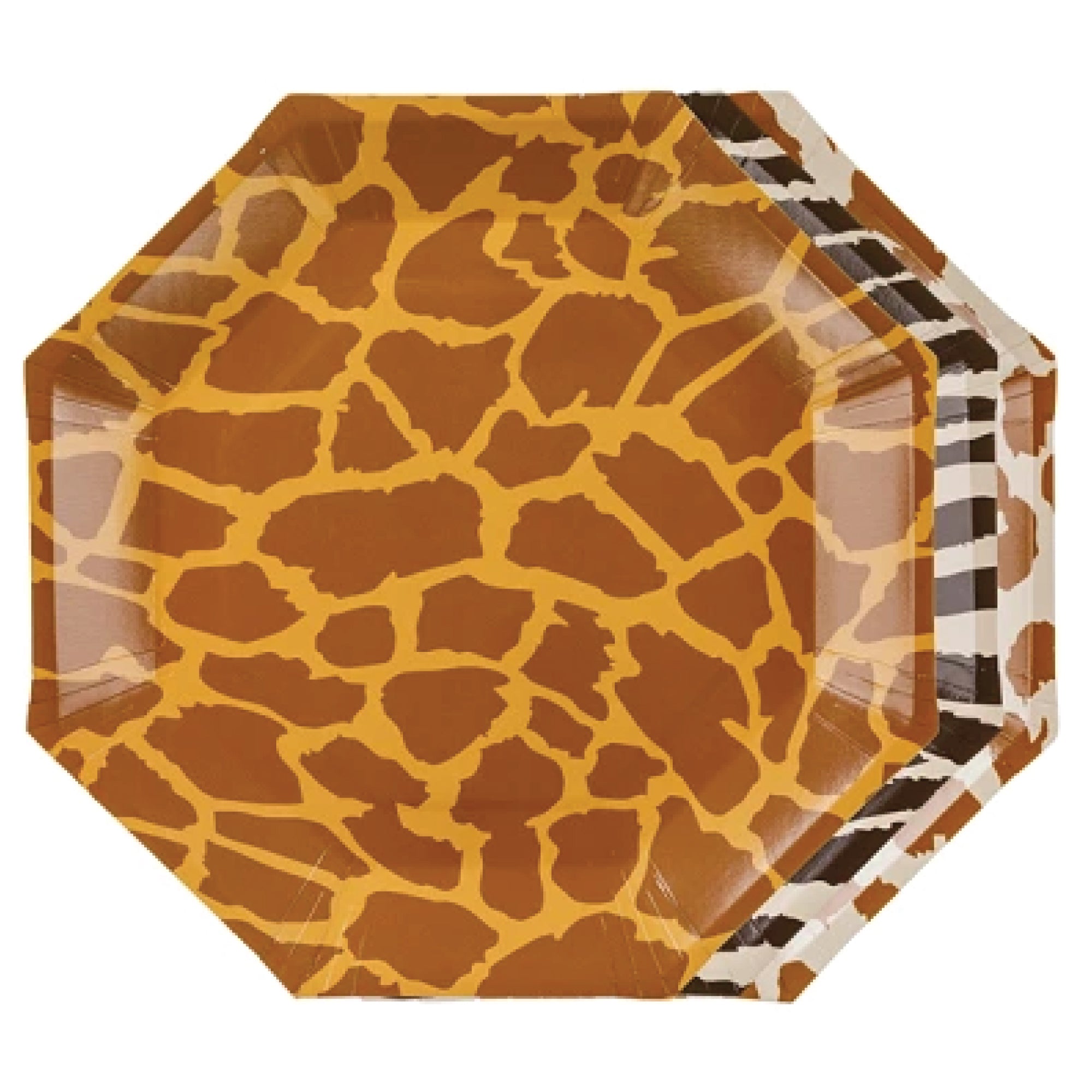 Safari Print Lunch Plates with assorted animal patterns