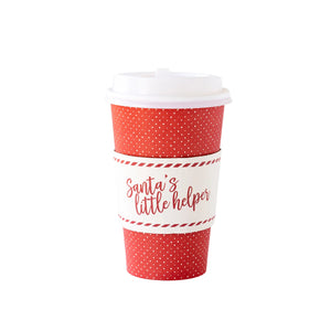 Santa's Little Helper Coffee Cups & Lids 8ct | The Party Darling