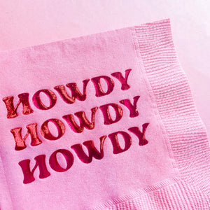 Pink Howdy Howdy Howdy Napkins 20ct | The Party Darling