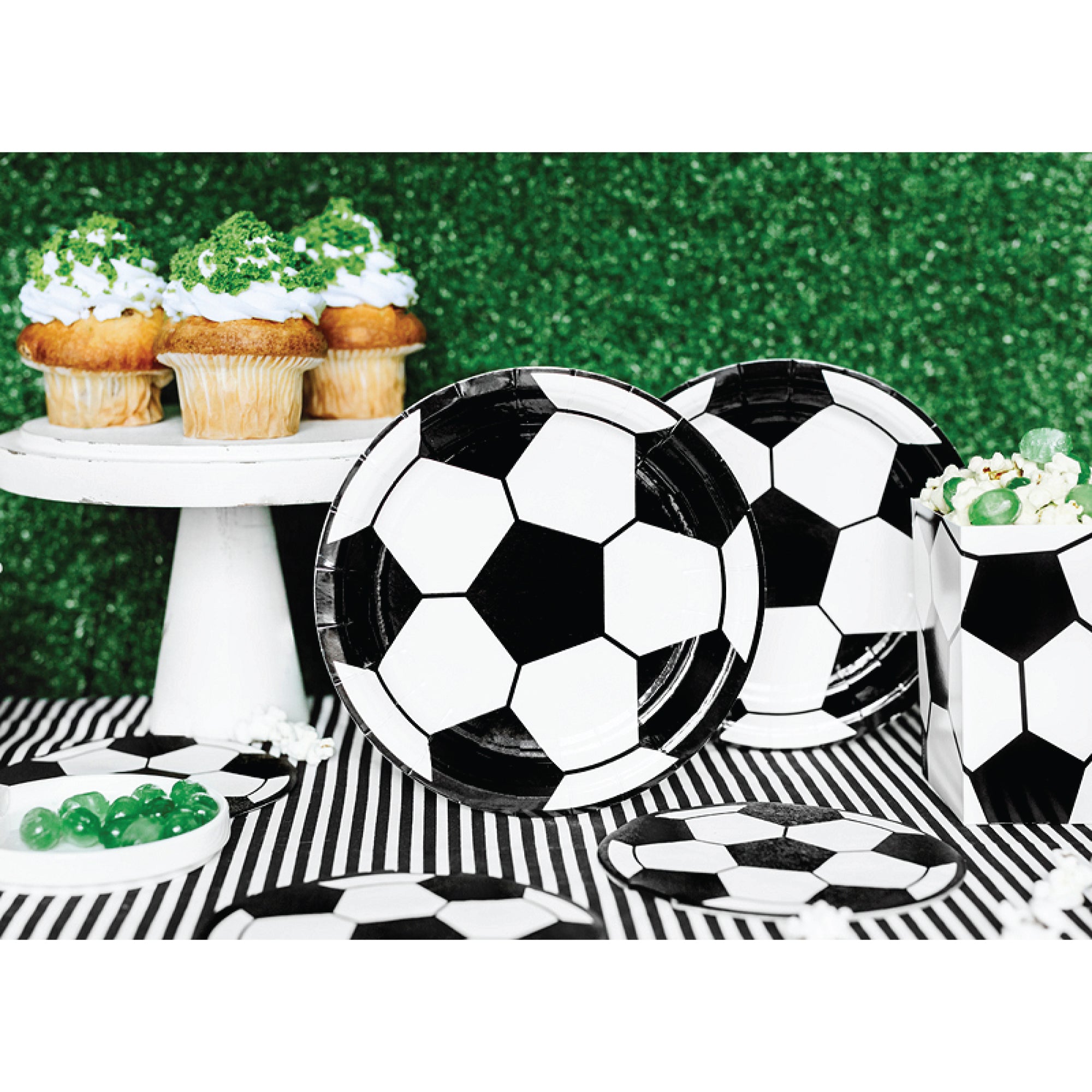 Soccer Ball Dessert Plates 6ct | The Party Darling