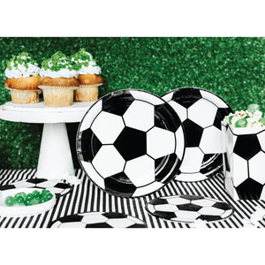 Soccer Dessert Plates 6ct Party Set Up