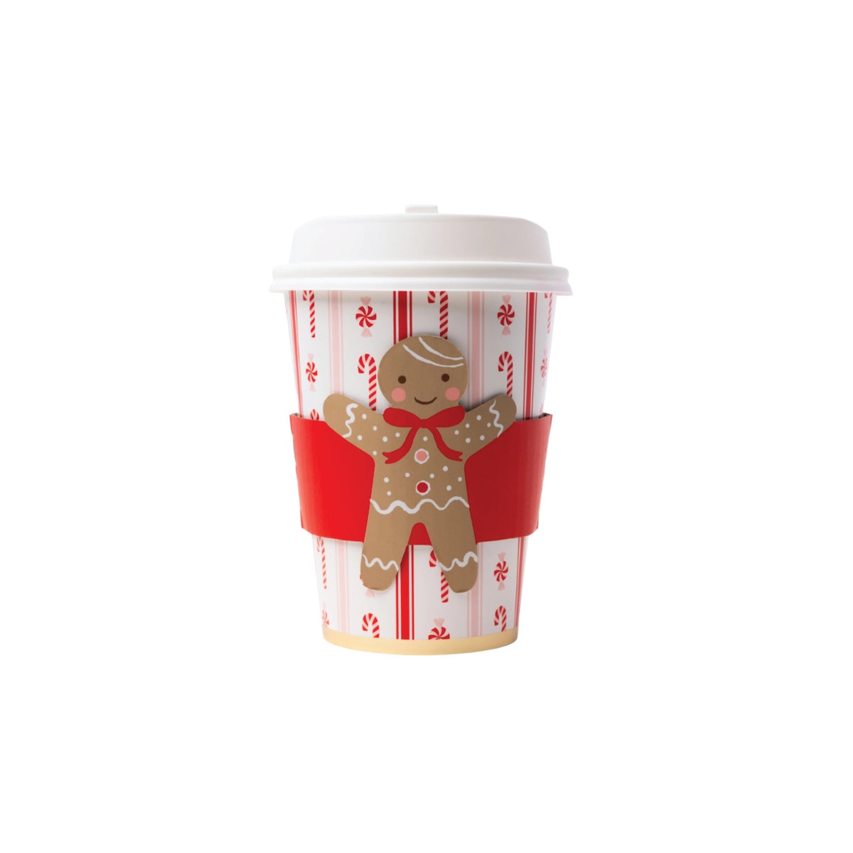 Sweet Gingerbread Coffee Cups & Lids 8ct | The Party Darling