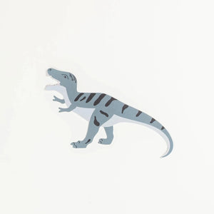 T Rex paper sticker for party cups, favor bags, crafts