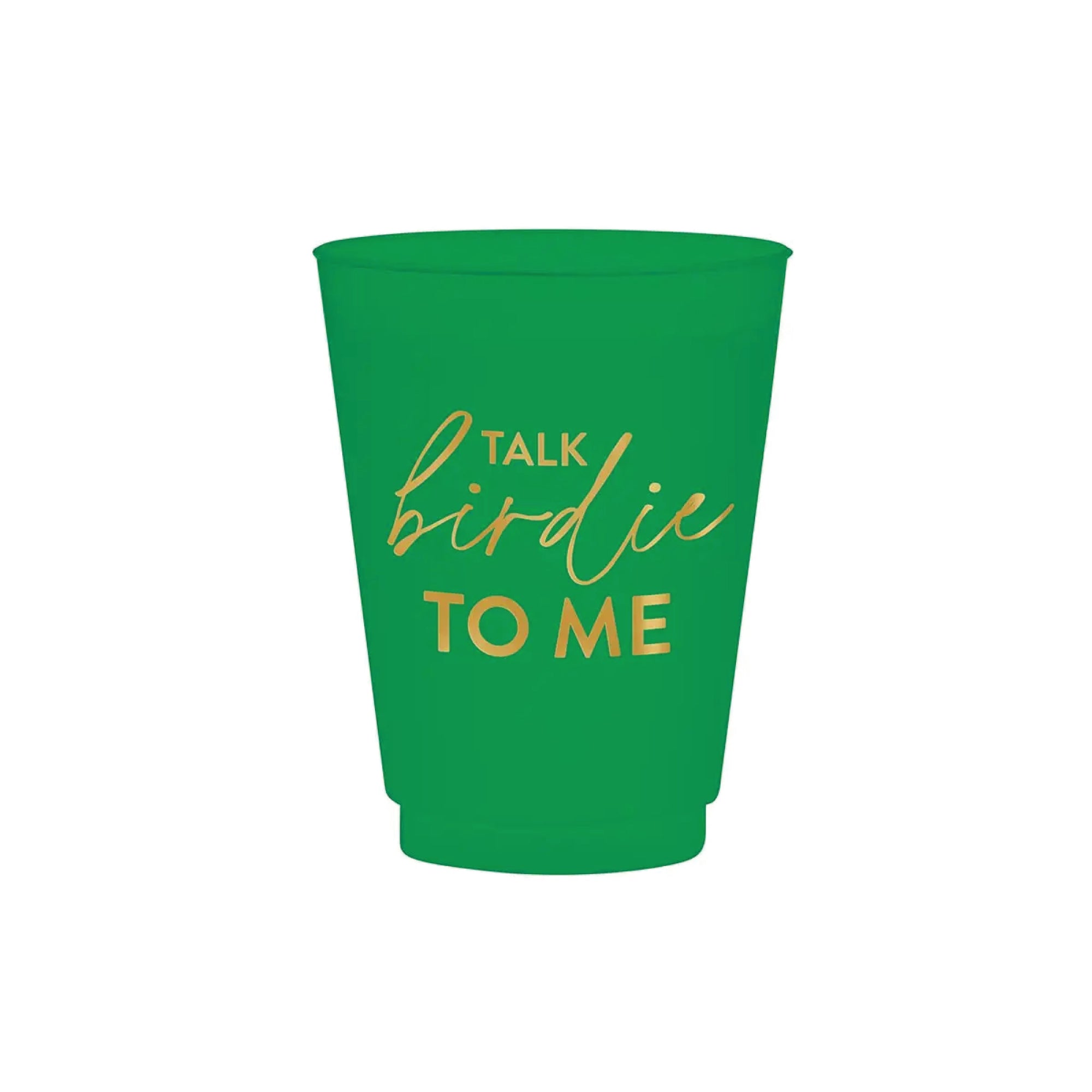 Green Talk Birdie To Me Frosted Plastic Cups 6ct | The Party Darling