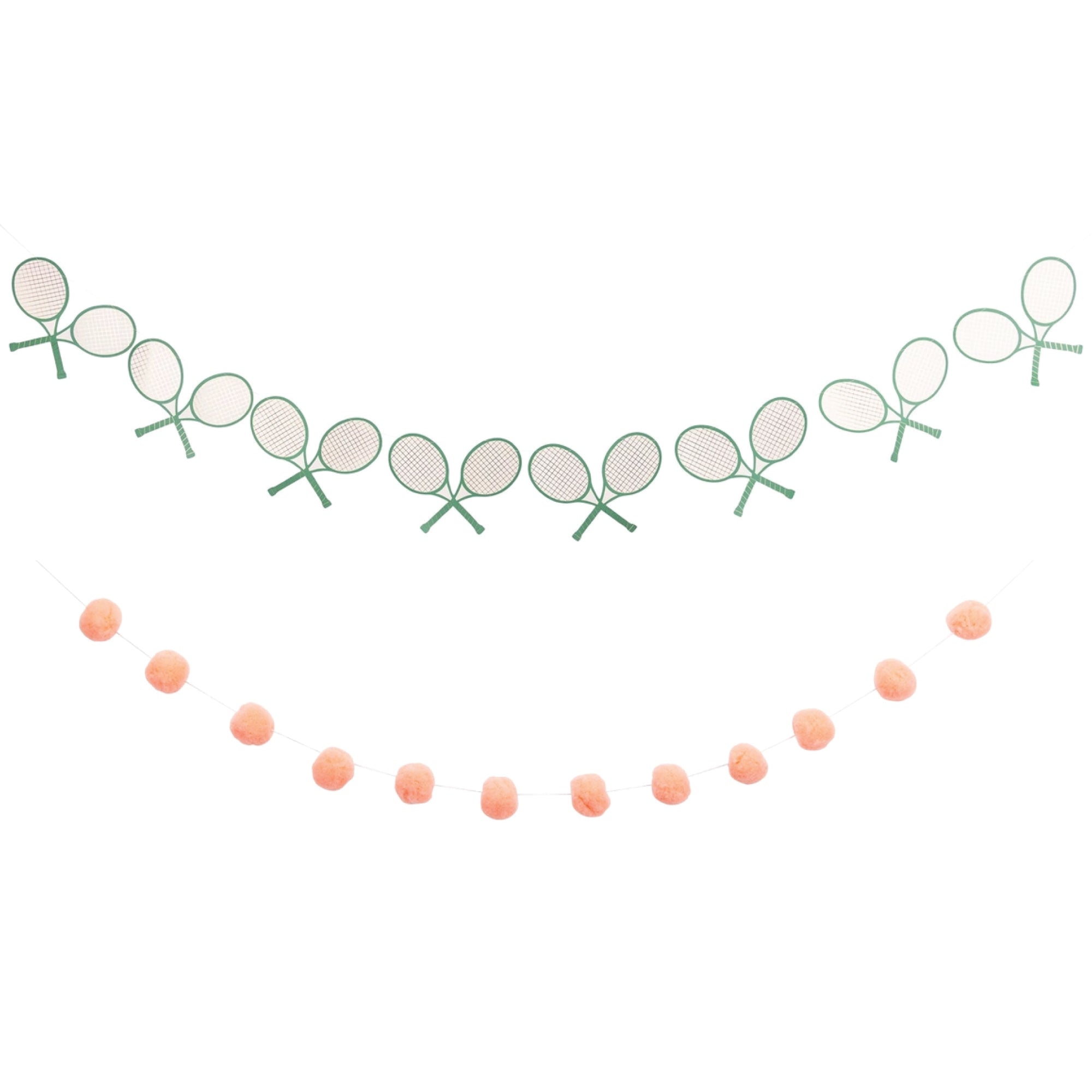 Tennis Ball & Racket Banner Set 2ct