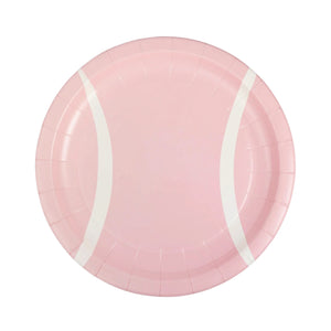 Pink Tennis Ball Dessert Plates 8ct | The Party Darling