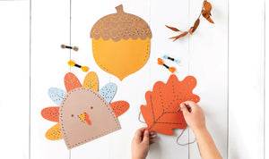 Thanksgiving Lacing Cards for Kids 3ct | The Party Darling