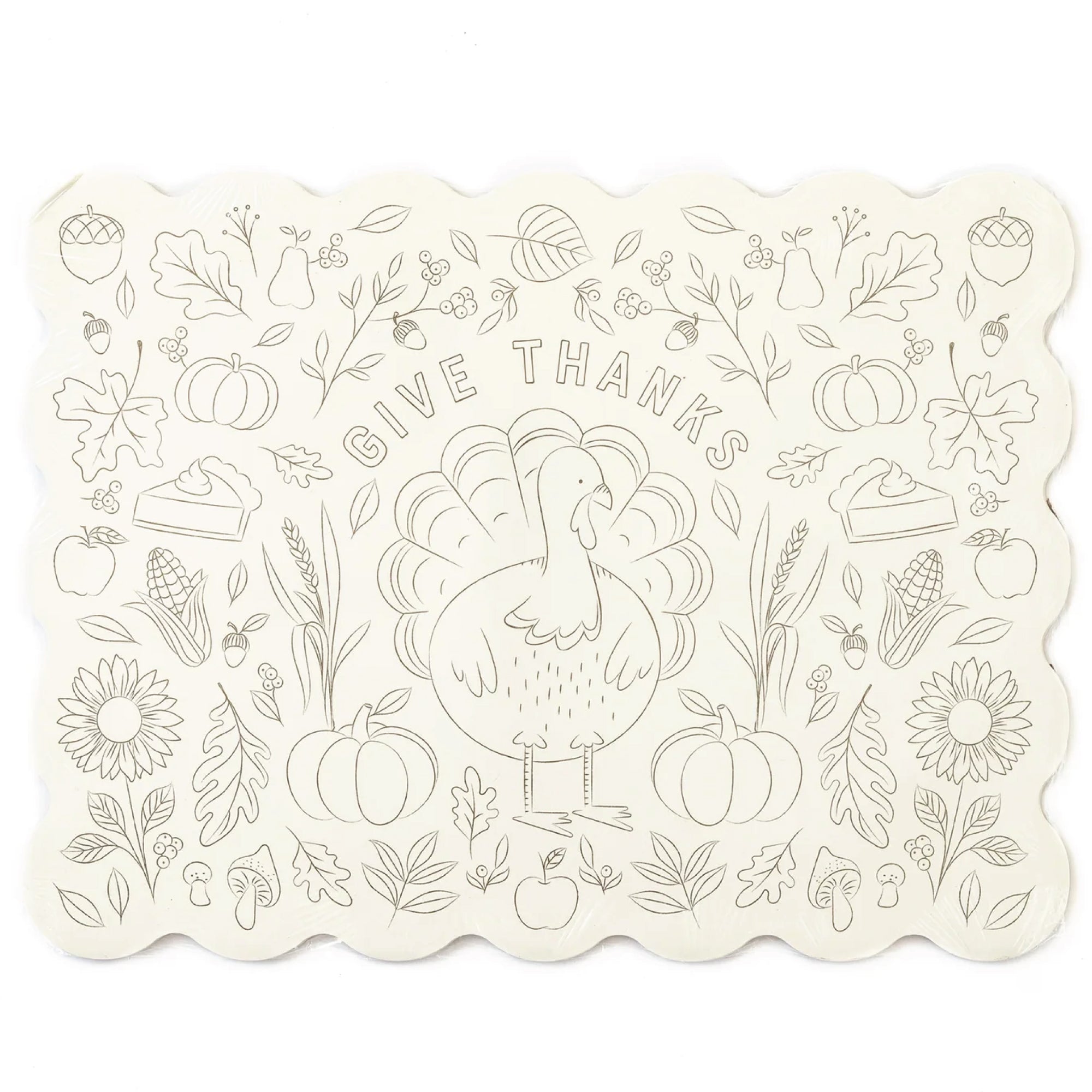 Thanksgiving Paper Coloring Placemats 12ct | The Party Darling