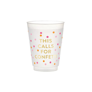 This Calls For Confetti Plastic Cups 8ct | The Party Darling