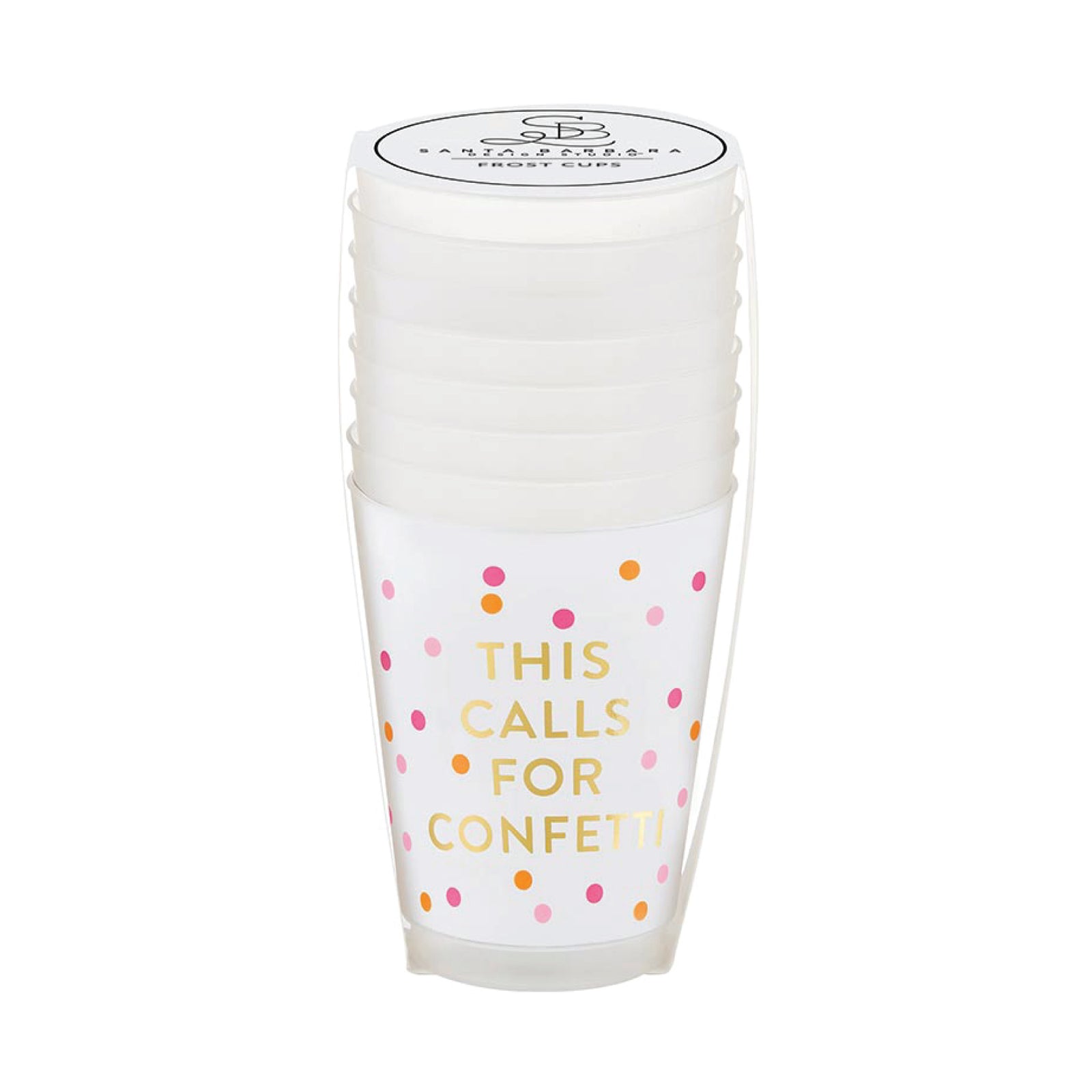 This Calls For Confetti Plastic Cups 8ct | The Party Darling