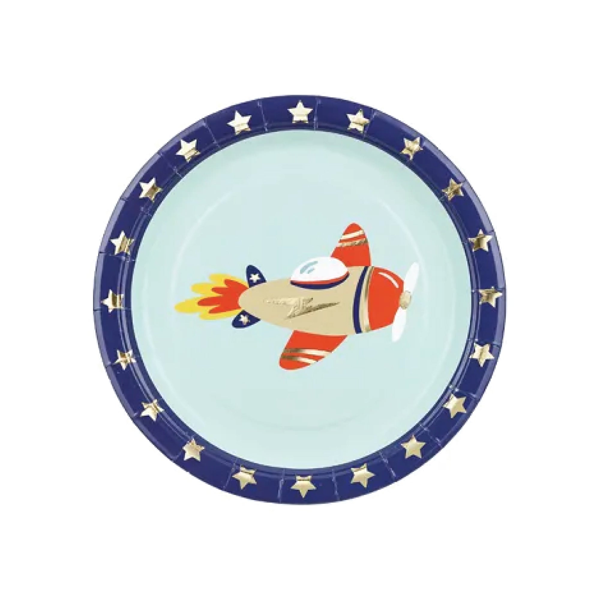Vintage Airplane Dessert Plates 6ct | The Party Darling