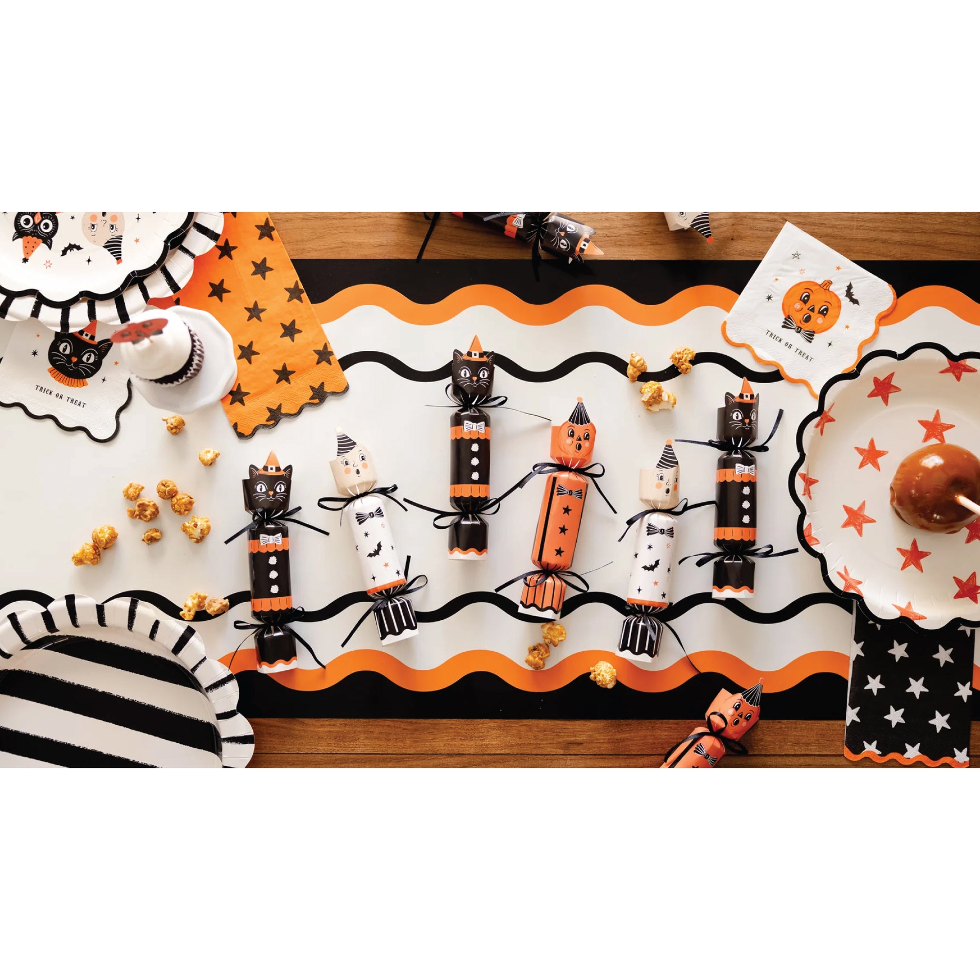 Vintage inspired Halloween crackers for party favors and place settings
