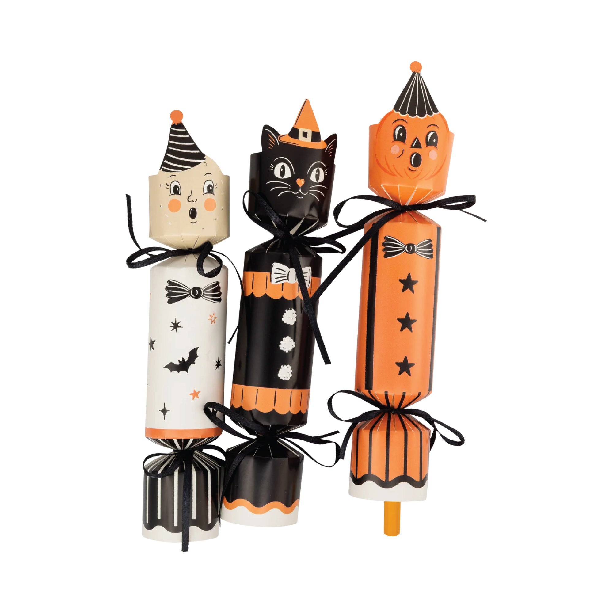 Vintage Characters Party Crackers with Halloween designs