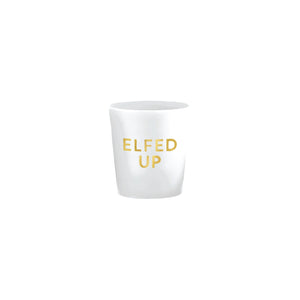 White Elfed Up Frosted Plastic Shot Cups 10ct | The Party Darling