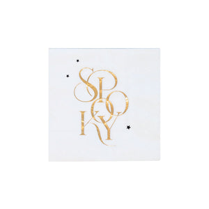 White & Gold Spooky Dessert Napkins 20ct | The Party Darling