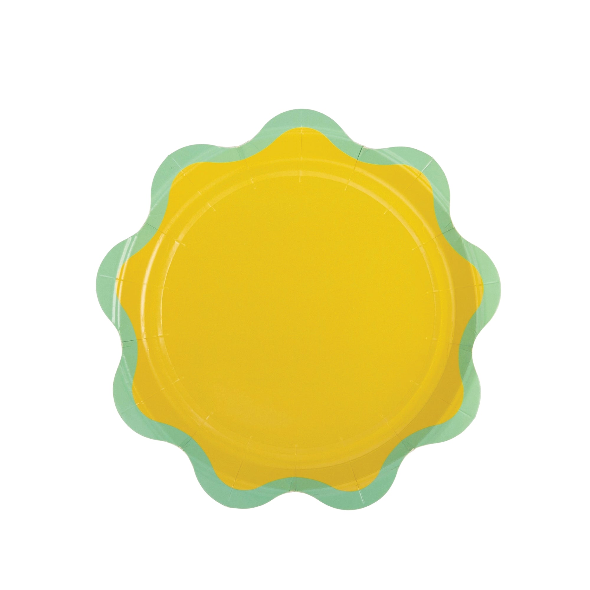 Yellow Birthday Ric Rac Edge Dessert Plates