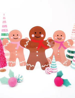 Acrylic Gingerbread Men Decoration Stands | The Party Darling