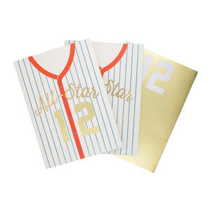 All-Star Baseball Jersey Favor Bags and Gold Number Sticker Sheets | The Party Darling