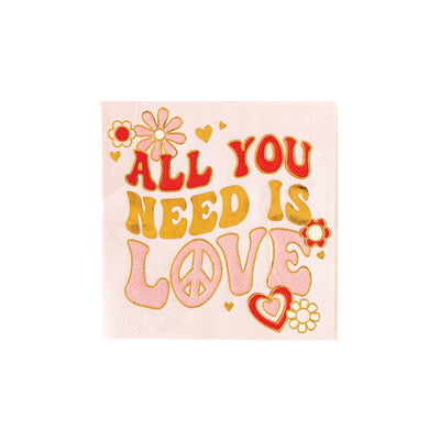 All You Need Is Love Dessert Napkins 18ct