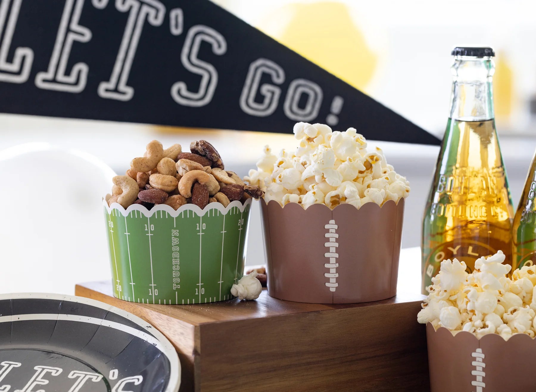 Jumbo Football Snack Cups 40ct | The Party Darling